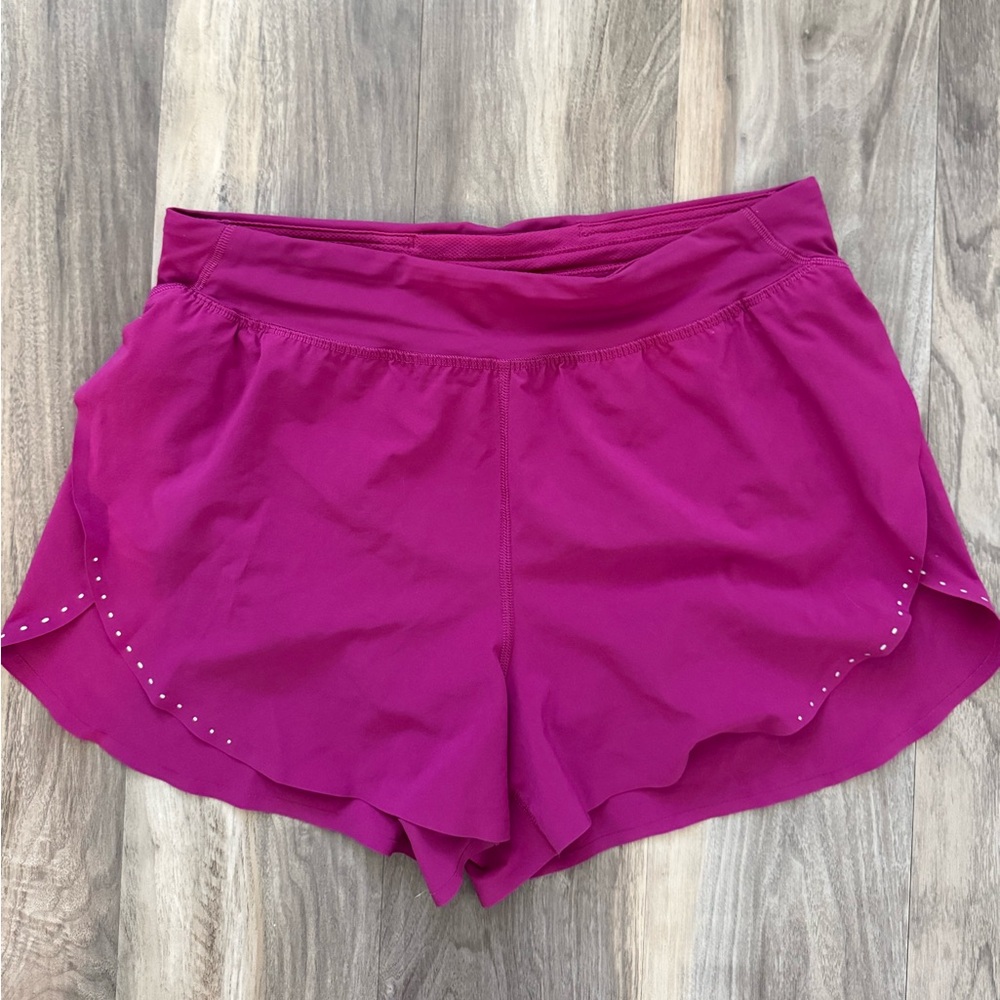 Lululemon Fast and Free High Rise Shorts Magenta Purple Size 8